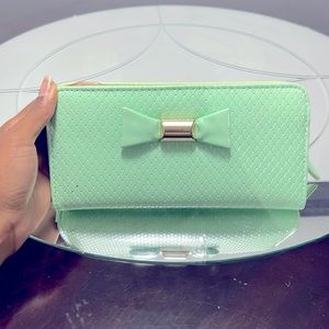 Mint Wallet with Bow
